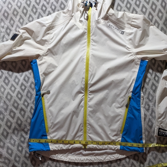 Sperry Top Sider White Rain Jacket Size Medium - Picture 5 of 15